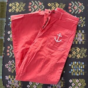 Nautical Red Womens Pants